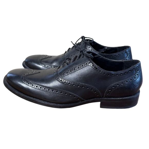 COLE HAAN Mens Wingtip Oxfords Shoes Size 10M C12209 Black - Picture 4 of 12